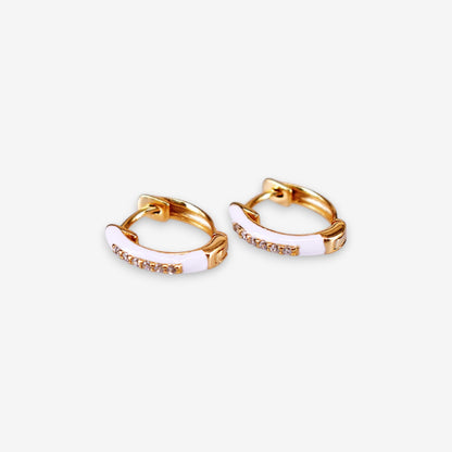 Orecchini Donna in Argento 925 smaltati con zirconi