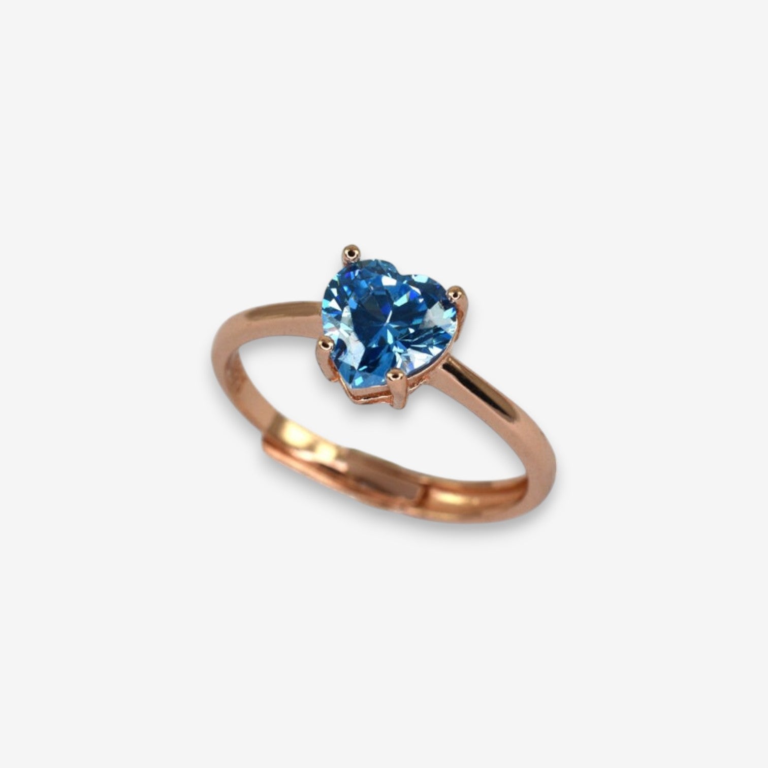 Anello Donna Cuore Dell'Oceano in Argento 925 Regolabile
