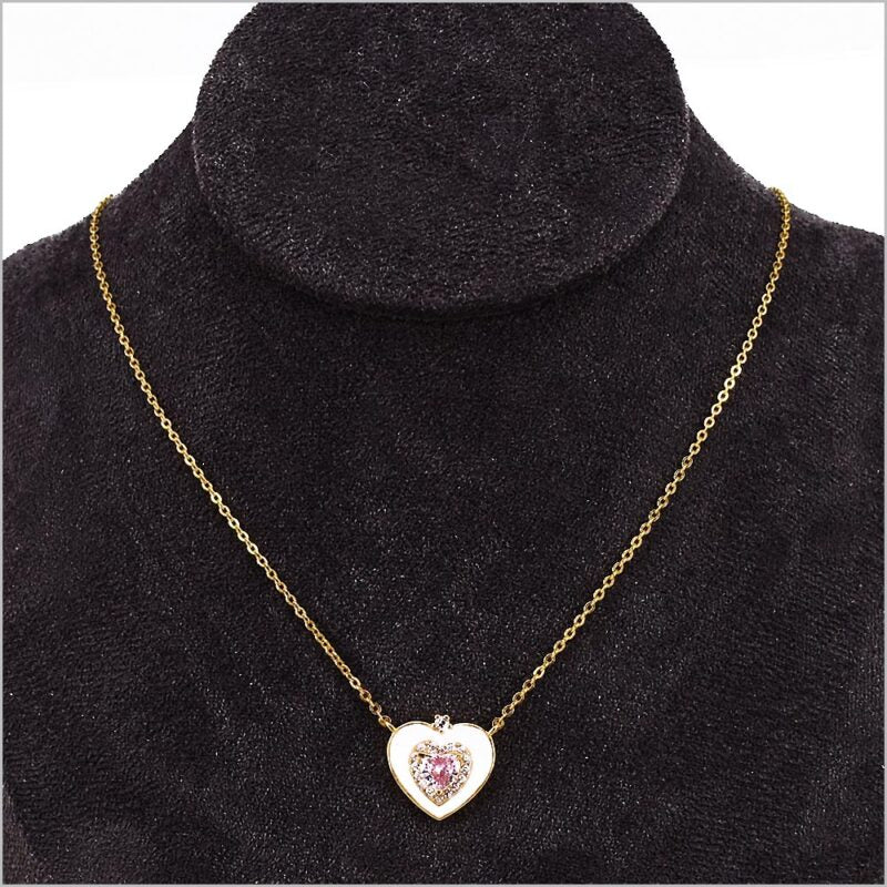 Collana Cuore in Argento 925 con ciondolo smaltato