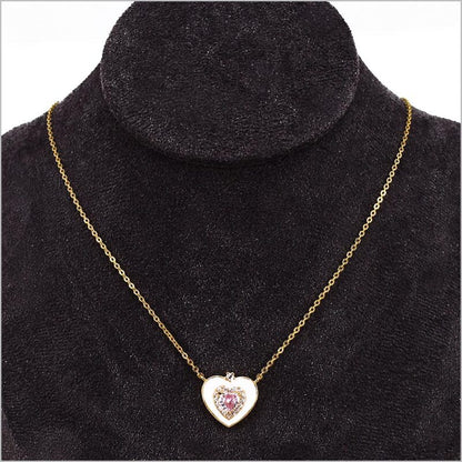 Collana Cuore in Argento 925 con ciondolo smaltato