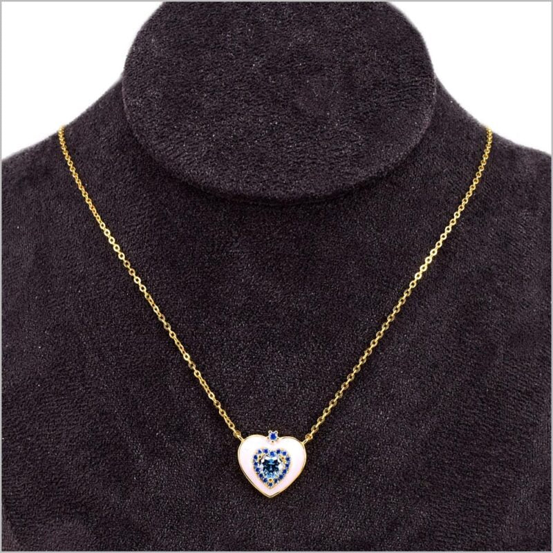 Collana Cuore in Argento 925 con ciondolo smaltato