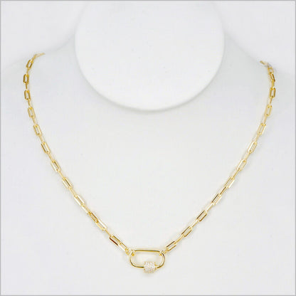 Collana Donna in Argento 925 a maglia rettangolare e zirconi