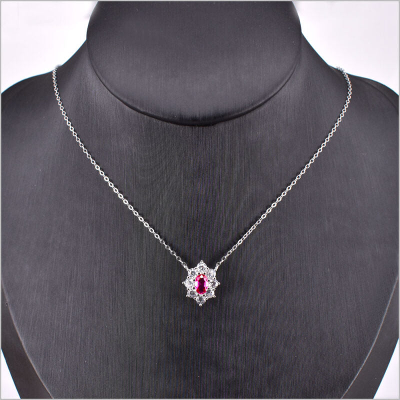 Collana con ciondolo zirconato in Argento 925