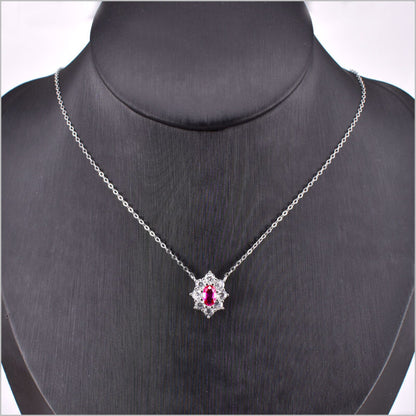 Collana con ciondolo zirconato in Argento 925
