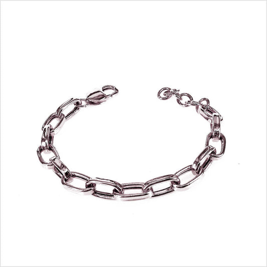 Bracciale Donna in Argento 925 con maglia ovale