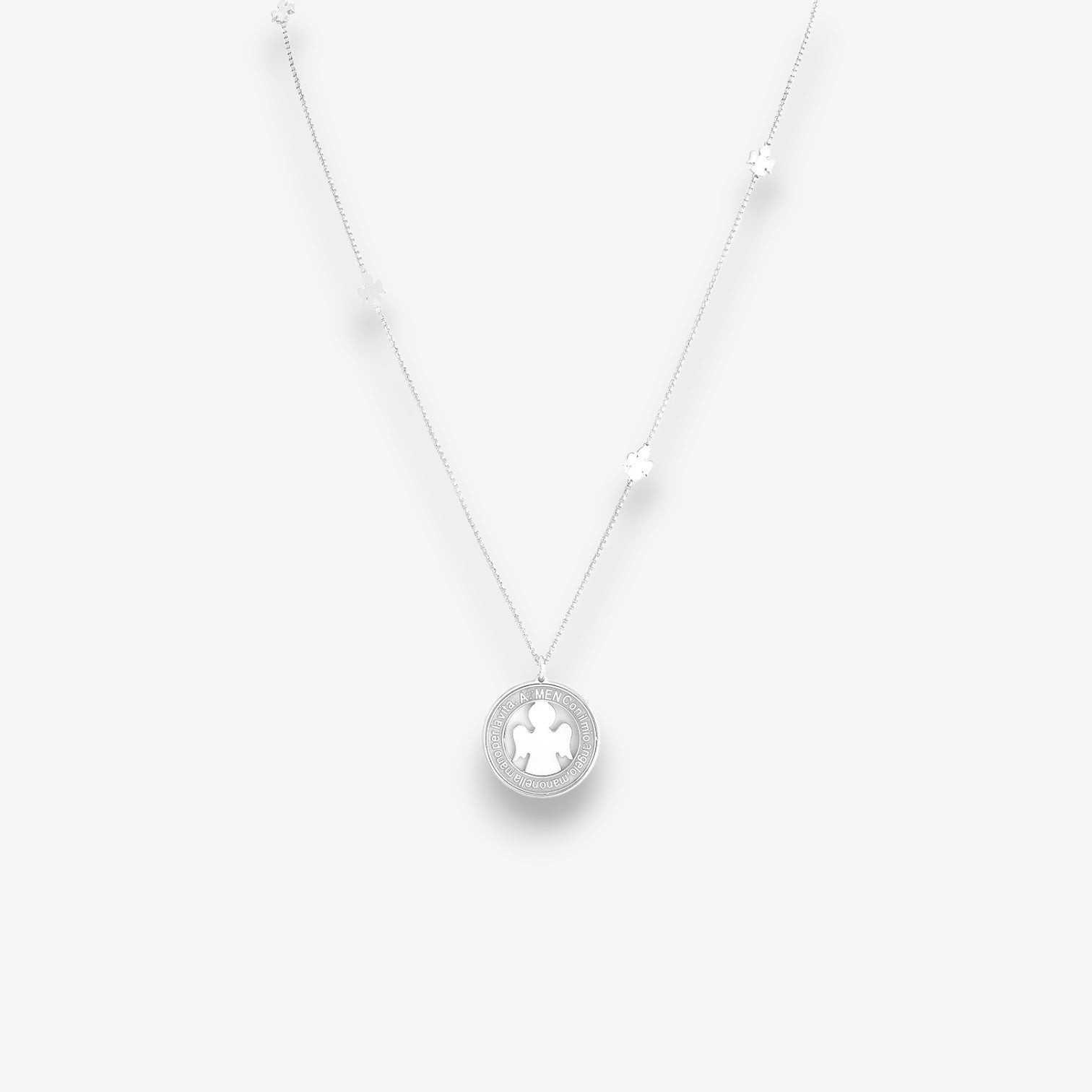 Amen Collana Donna con Angelo Custode in Argento 925