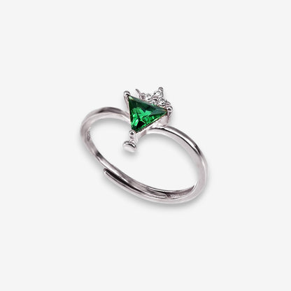 Anello Donna Cocktail in Argento 925 Regolabile con zirconi
