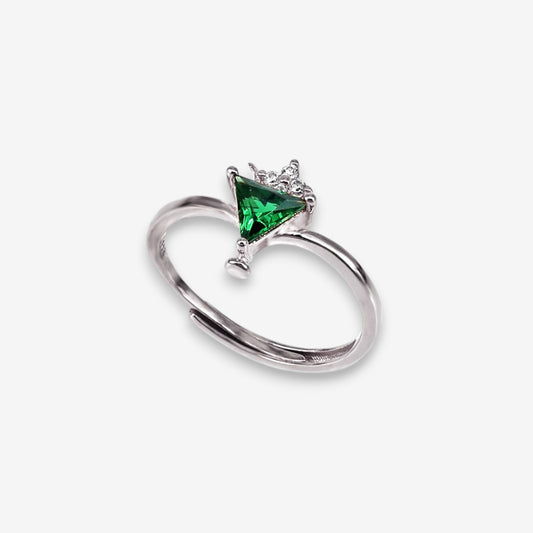Anello Donna Cocktail in Argento 925 Regolabile con zirconi