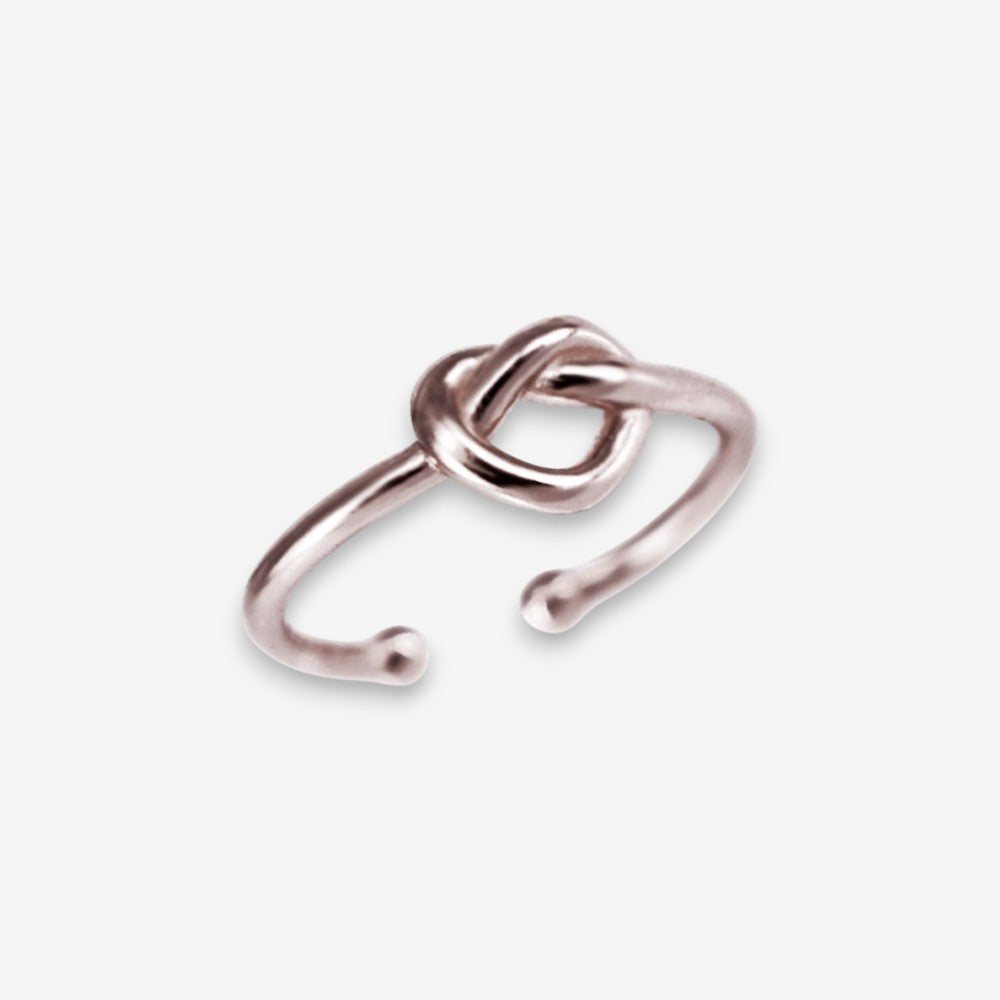 Anello Donna Cuore a Nodo in Argento 925 Regolabile