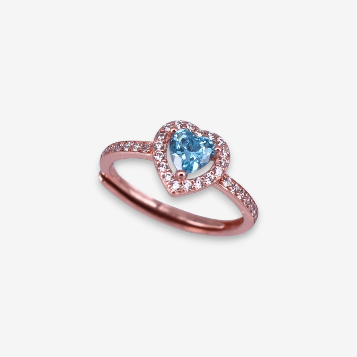 Anello Donna Cuore in Argento 925 Regolabile con zirconi