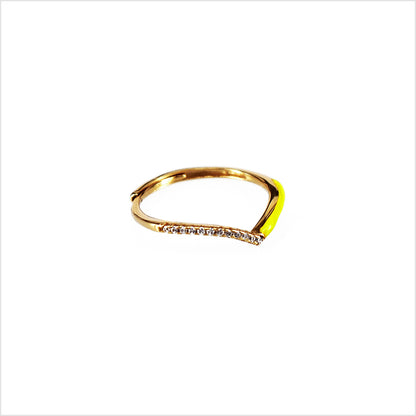 Anello Donna Diadema smaltato in argento 925 Regolabile con zirconi