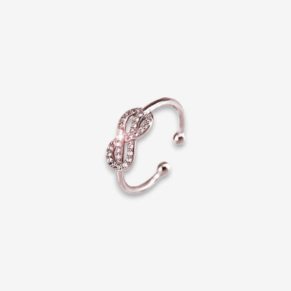 Anello Donna Infinity in Argento 925 Regolabile con zirconi
