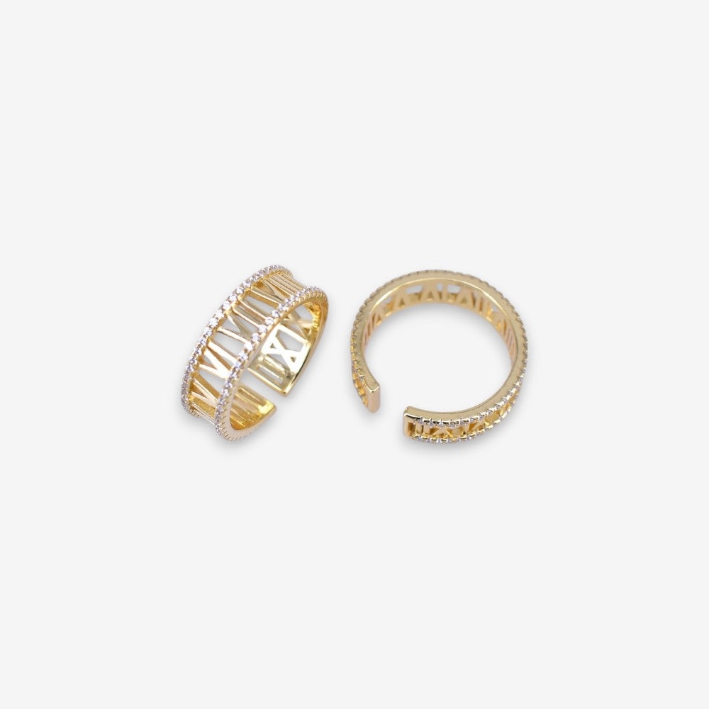 Anello Donna Roma in Argento 925 Regolabile con zirconi