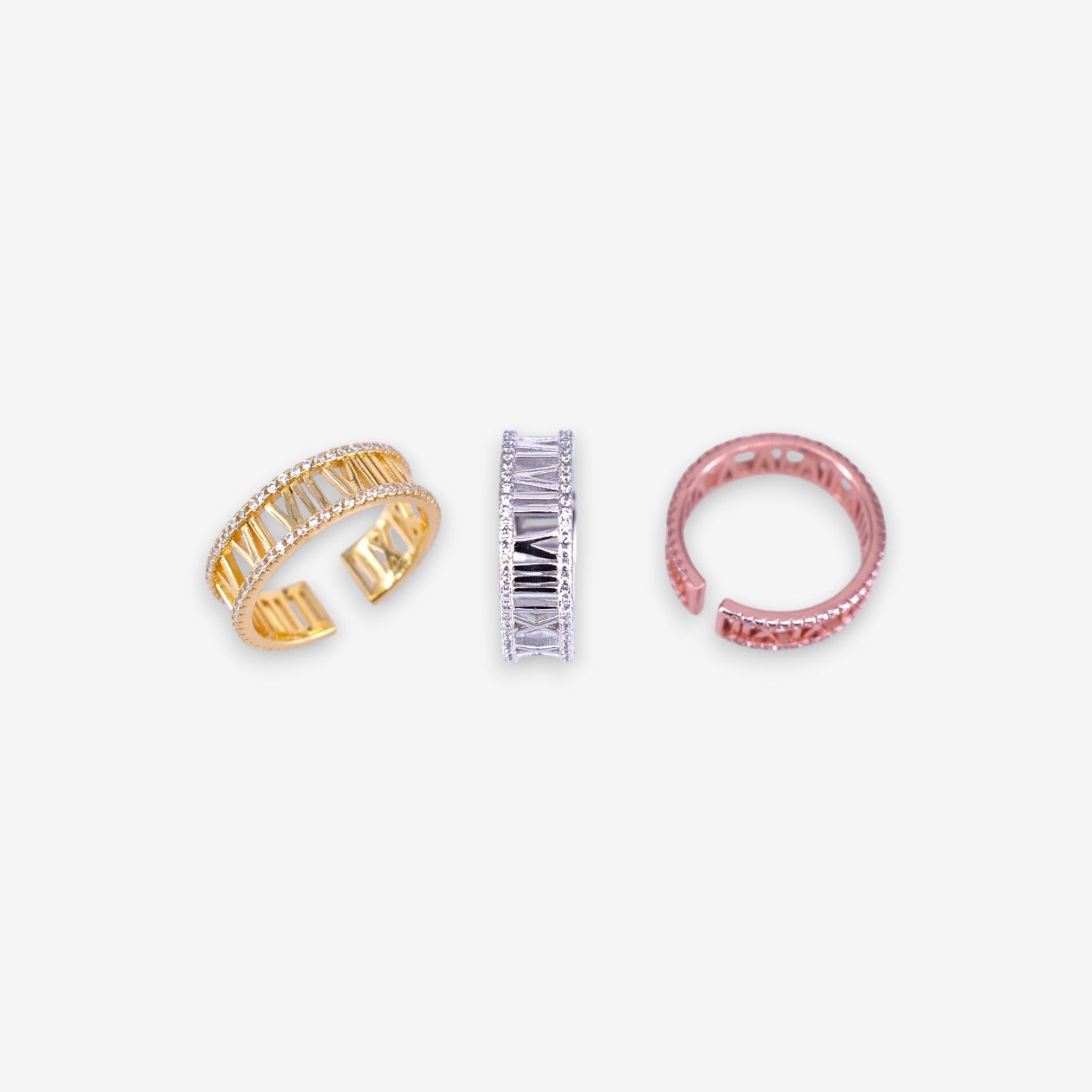 Anello Donna Roma in Argento 925 Regolabile con zirconi