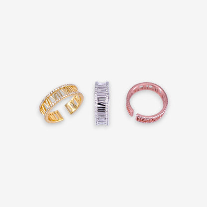 Anello Donna Roma in Argento 925 Regolabile con zirconi