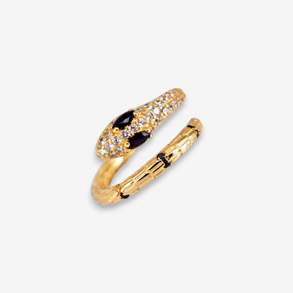 Anello Donna Serpente in Argento 925 Regolabile con zirconi