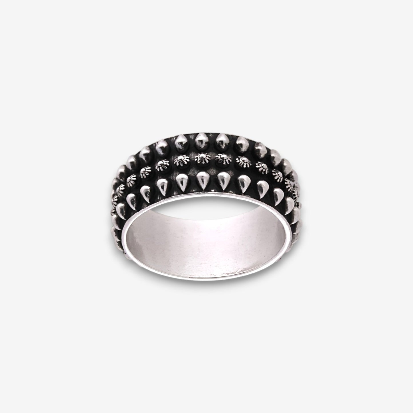 Anello Uomo a fascia in Argento 925 Brunito