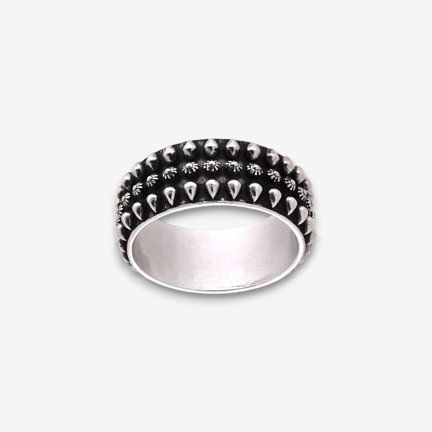 Anello Uomo a fascia in Argento 925 Brunito