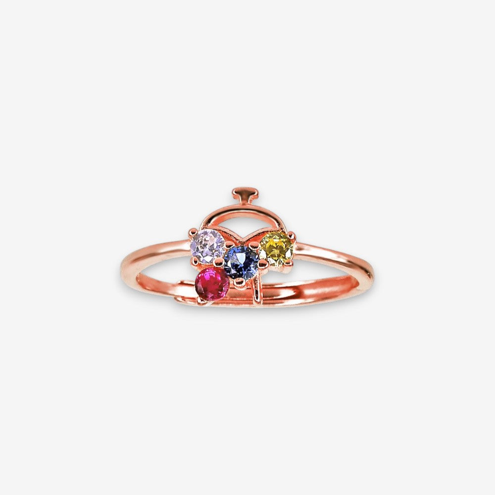 Anello Donna Ice Cream in Argento 925 Regolabile con zirconi