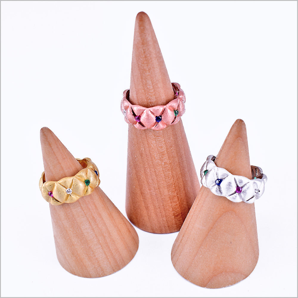 Anello Donna in Argento 925 satinato con zirconi