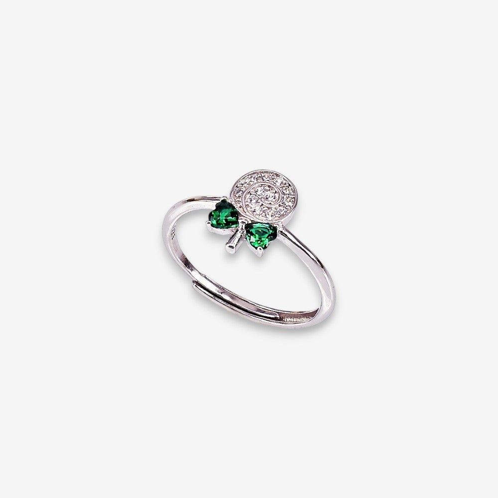 Anello Donna lecca lecca in Argento 925 Regolabile con zirconi