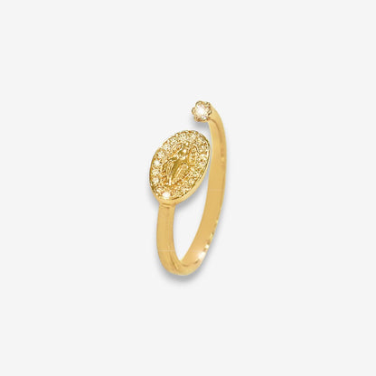 Anello Donna Madonnina in Argento 925 con zirconi