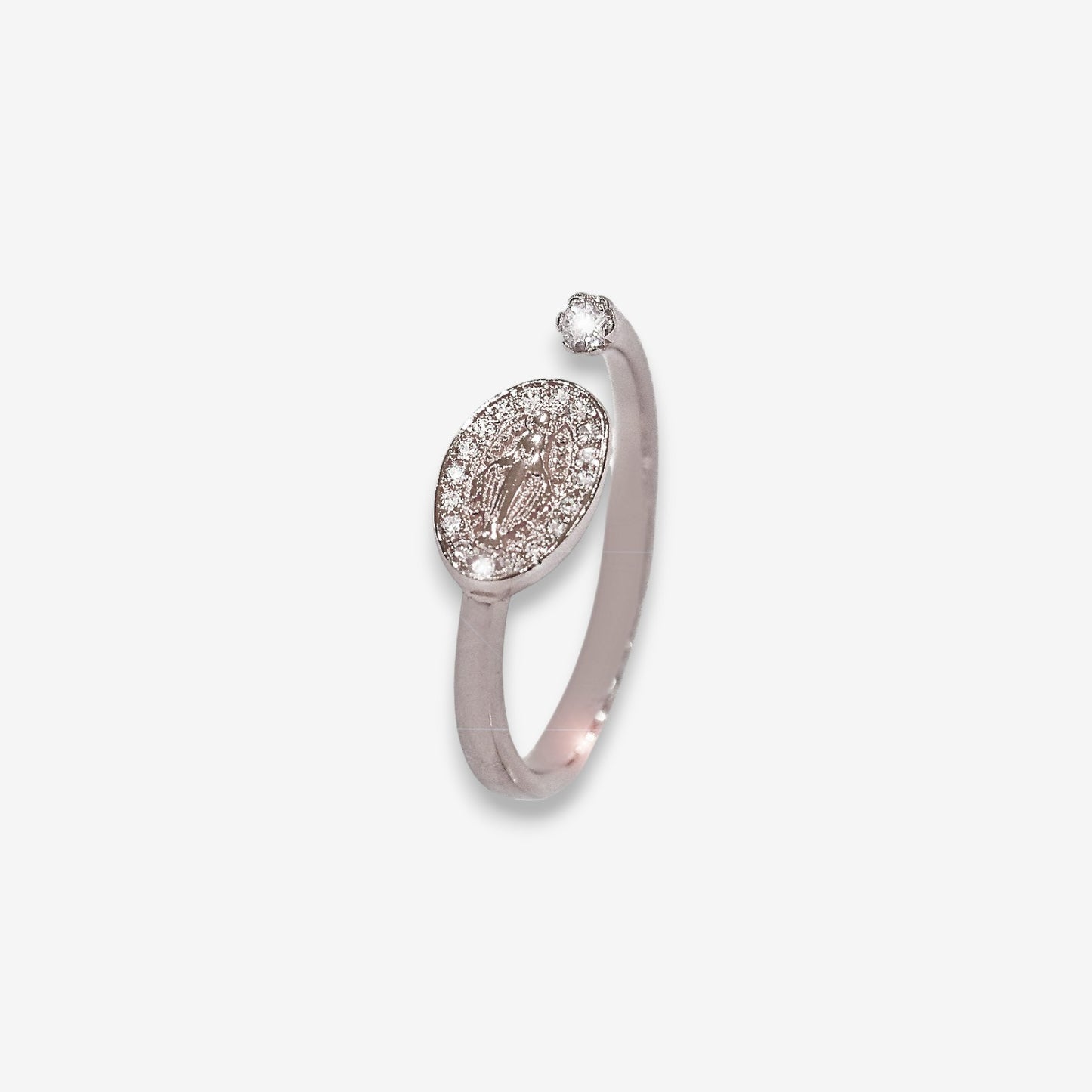 Anello Donna Madonnina in Argento 925 con zirconi