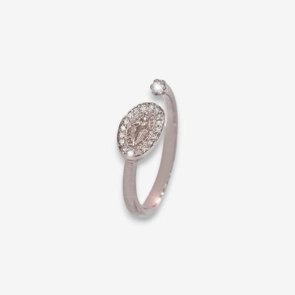 Anello Donna Madonnina in Argento 925 con zirconi
