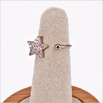 Anello Donna Star in Argento 925 Regolabile con zirconi