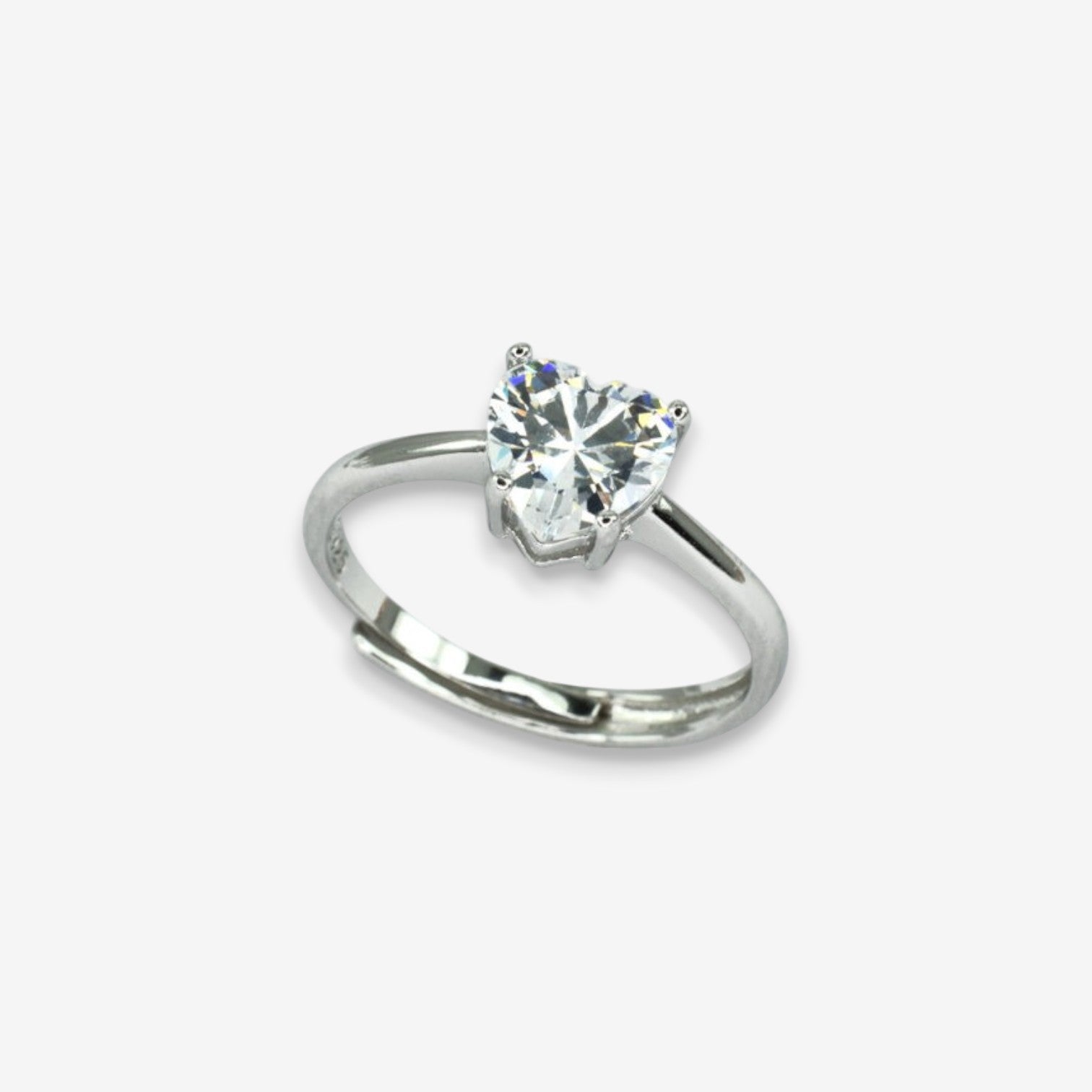 Anello Donna Cuore Dell'Oceano in Argento 925 Regolabile