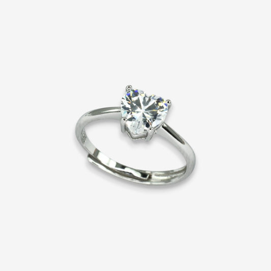 Anello Donna Cuore Dell'Oceano in Argento 925 Regolabile