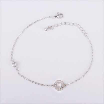 Bracciale in Argento 925 con iniziale zirconata
