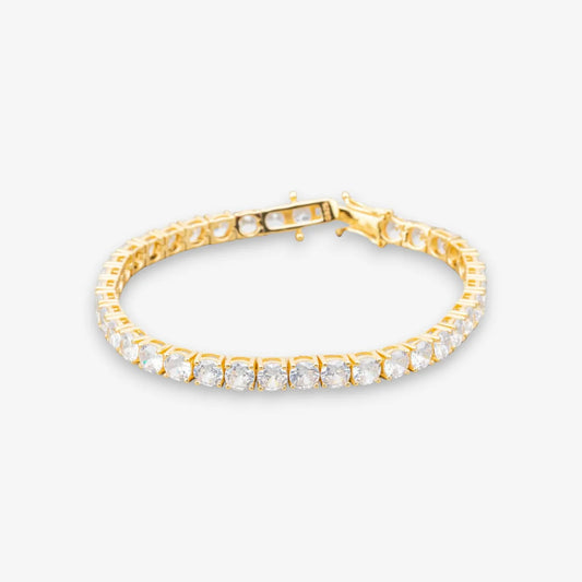 Bracciale Tennis Donna in Argento 925 Bianco Dorato