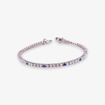 Bracciale Tennis Donna in Argento 925 con zirconi colorati e bianchi
