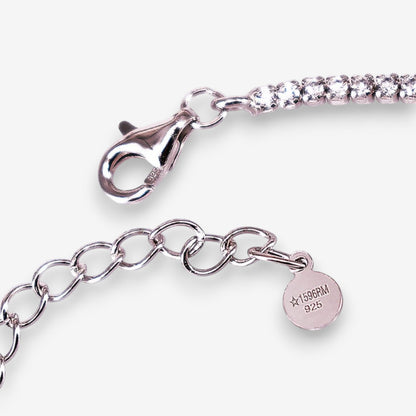 Bracciale Tennis Donna in Argento 925 con zirconi colorati e bianchi