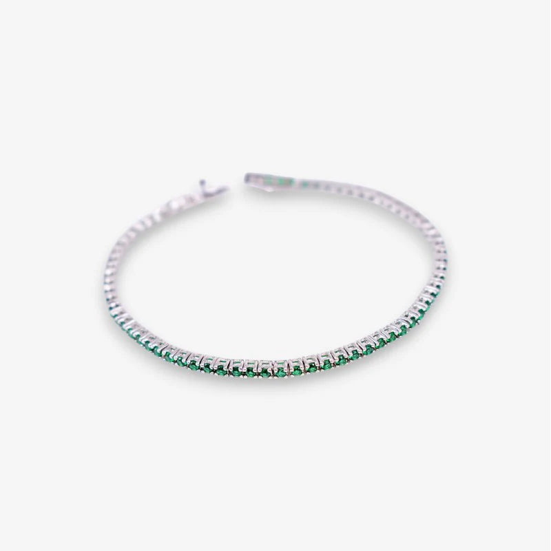 Bracciale Tennis Donna in Argento 925 rodiato con zirconi da 2 mm
