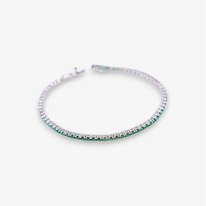 Bracciale Tennis Donna in Argento 925 rodiato con zirconi da 2 mm