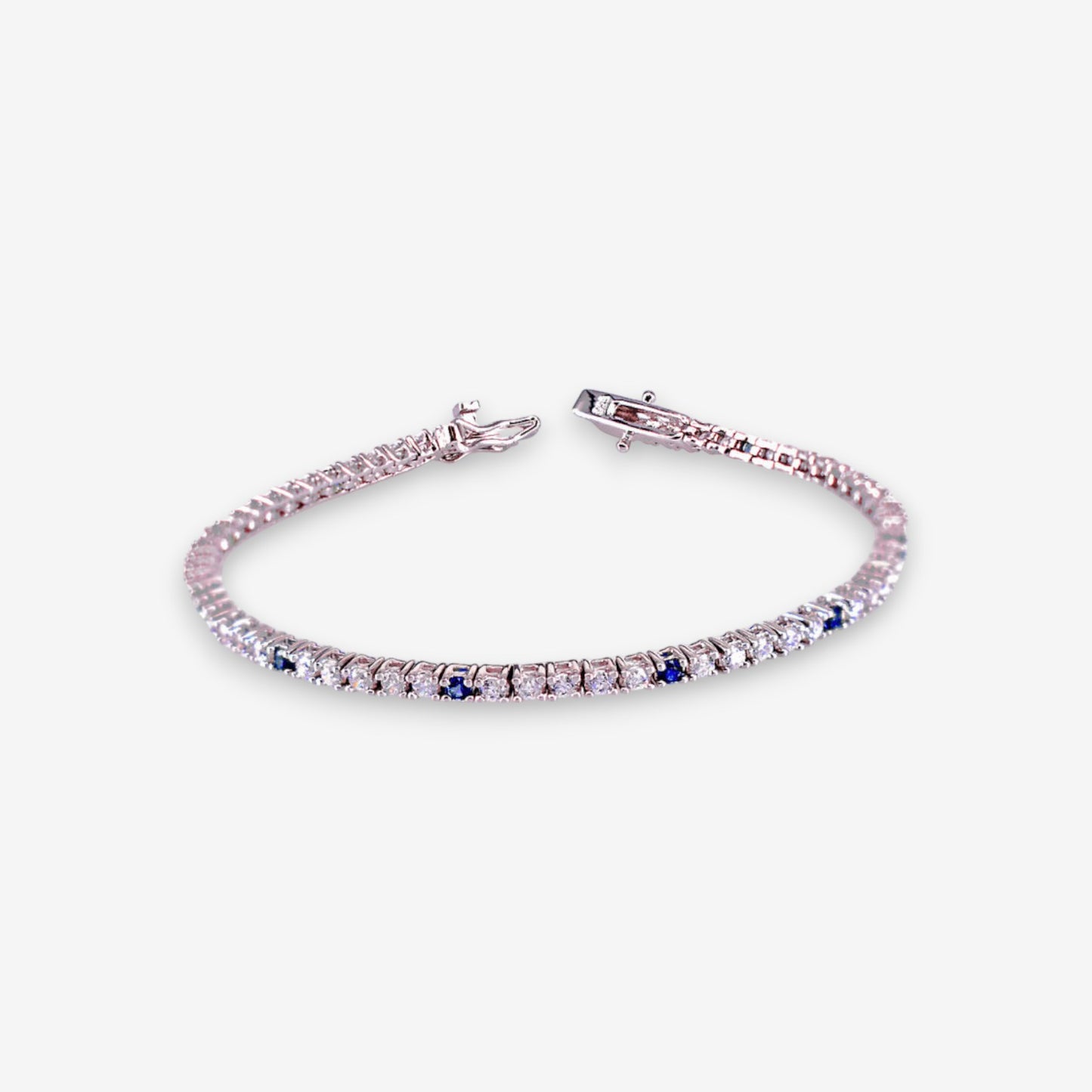 Bracciale Tennis Uomo in Argento 925 con zirconi colorati e bianchi