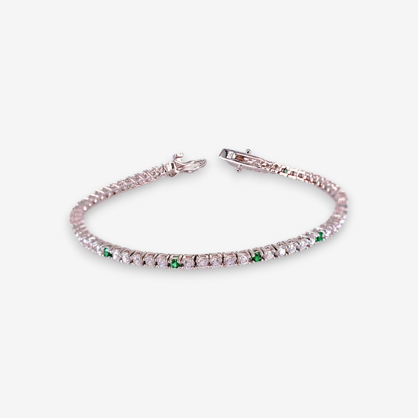 Bracciale Tennis Uomo in Argento 925 con zirconi colorati e bianchi