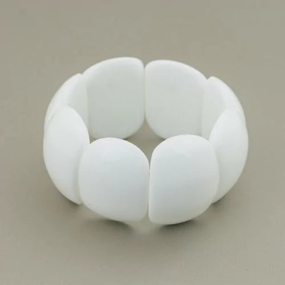 Bracciale Donna elastico con pietre dure di Agata Bianca