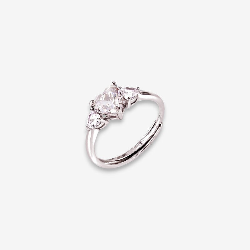 Anello Donna Trilogy in Argento 925 Regolabile con zirconi
