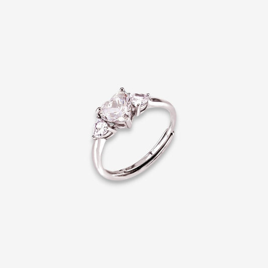 Anello Donna Trilogy in Argento 925 Regolabile con zirconi