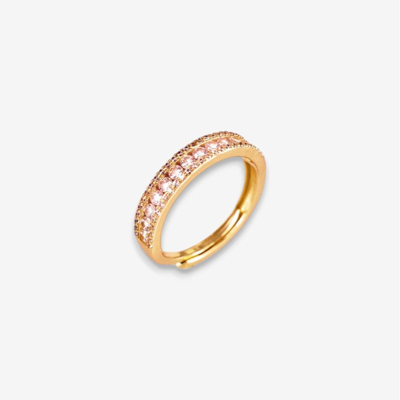 Anello Donna in Argento 925 Regolabile con file di zirconi