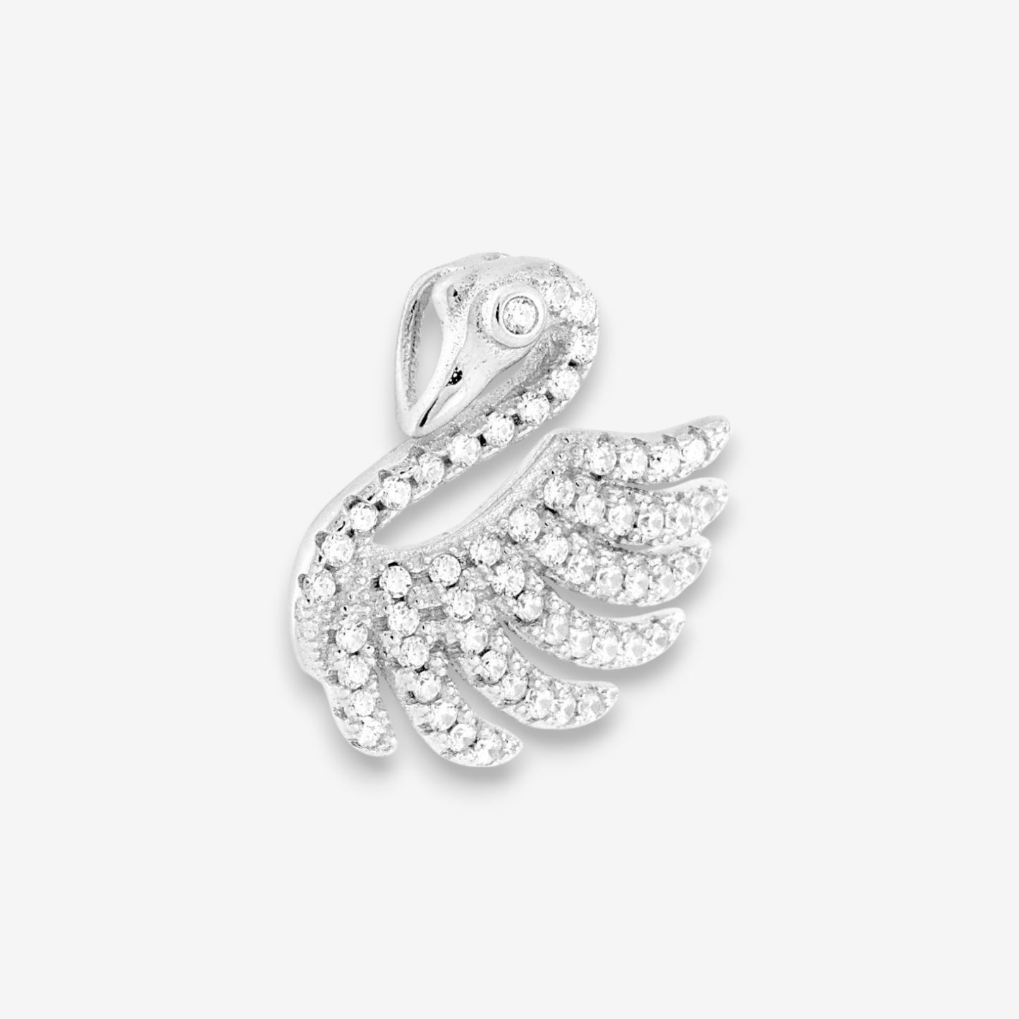Ciondolo Cigno in Argento 925 con zirconi