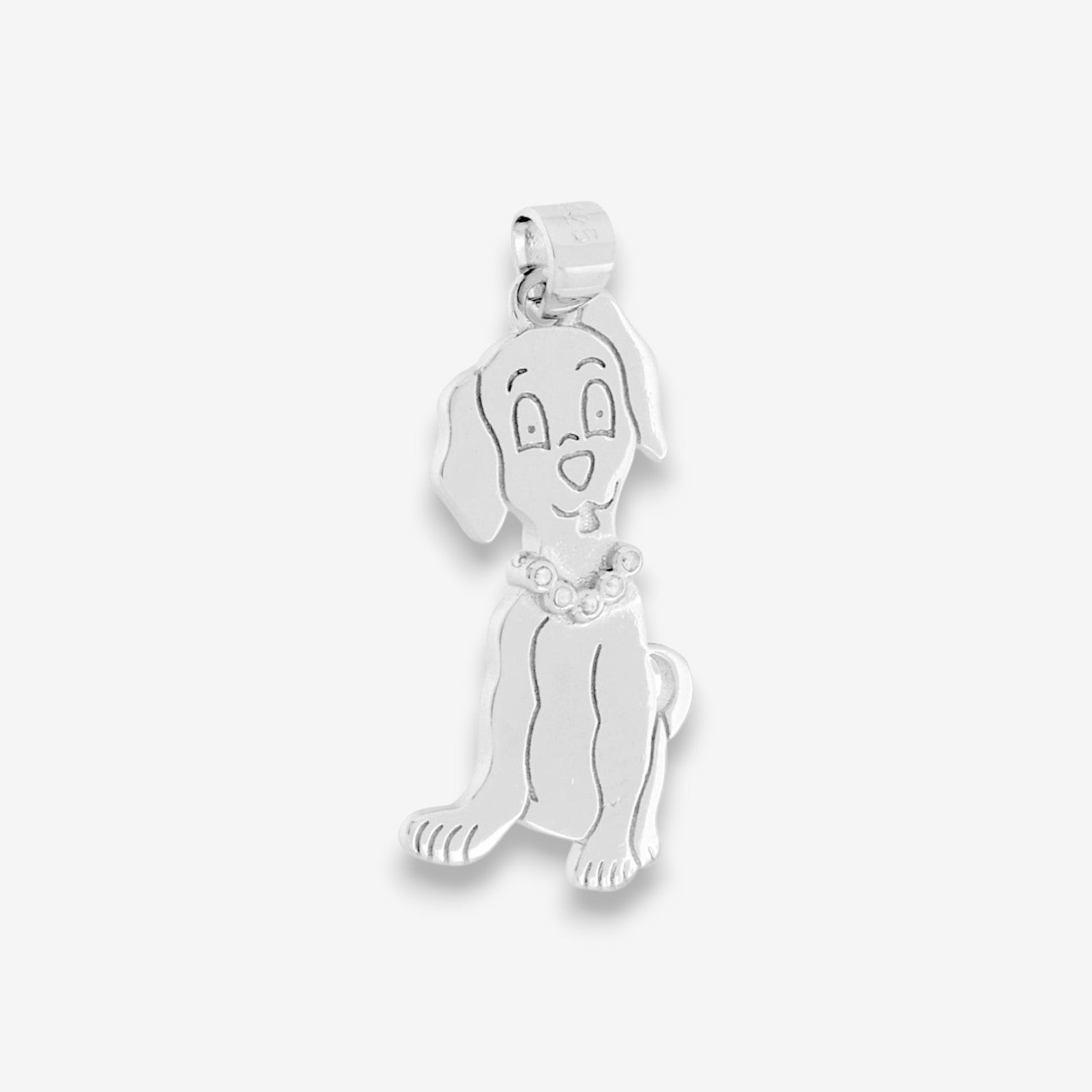 Ciondolo Doggo in Argento 925 con zirconi