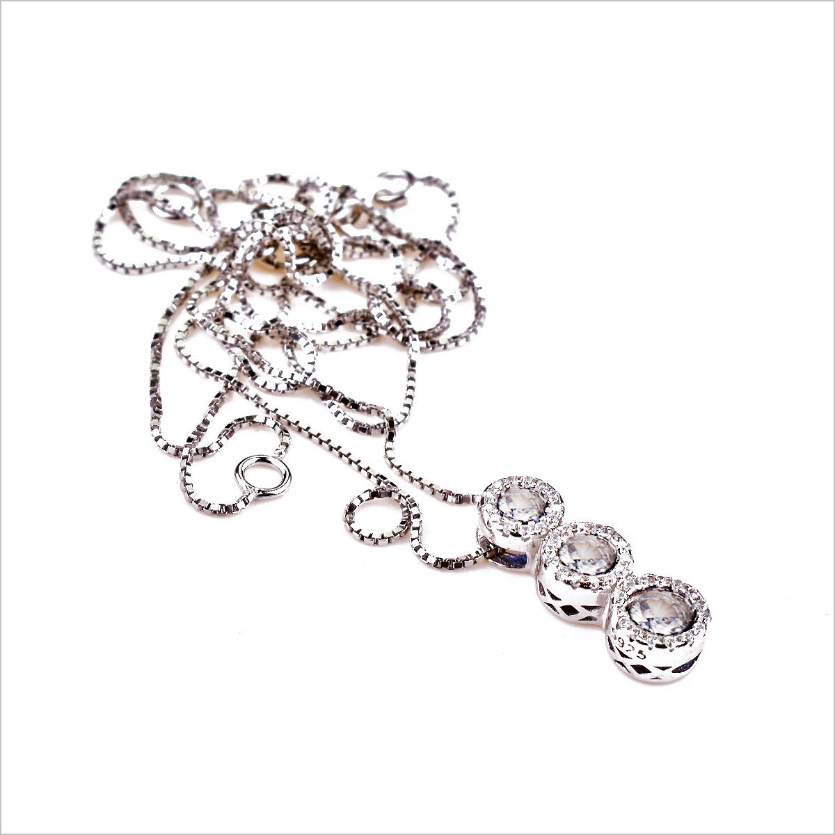 Collana Donna Trilogy in Argento 925 con zirconi
