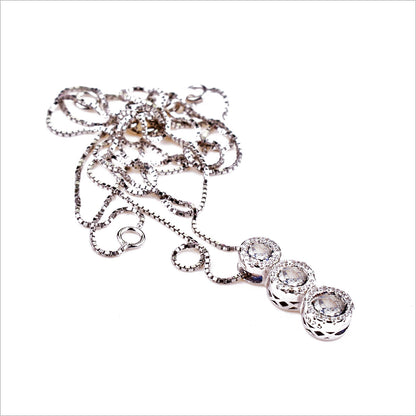 Collana Donna Trilogy in Argento 925 con zirconi