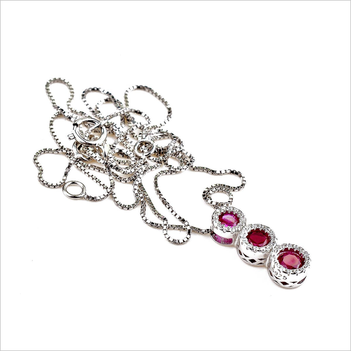 Collana Donna Trilogy in Argento 925 con zirconi
