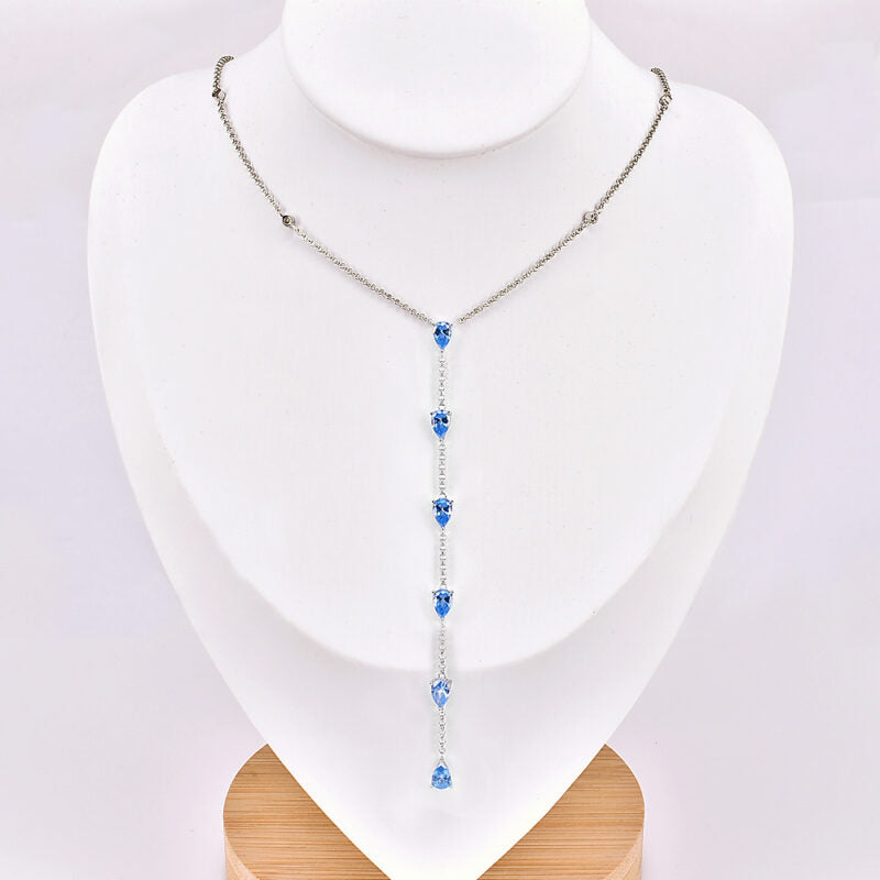 Collana in Argento 925 con zirconi a goccia 