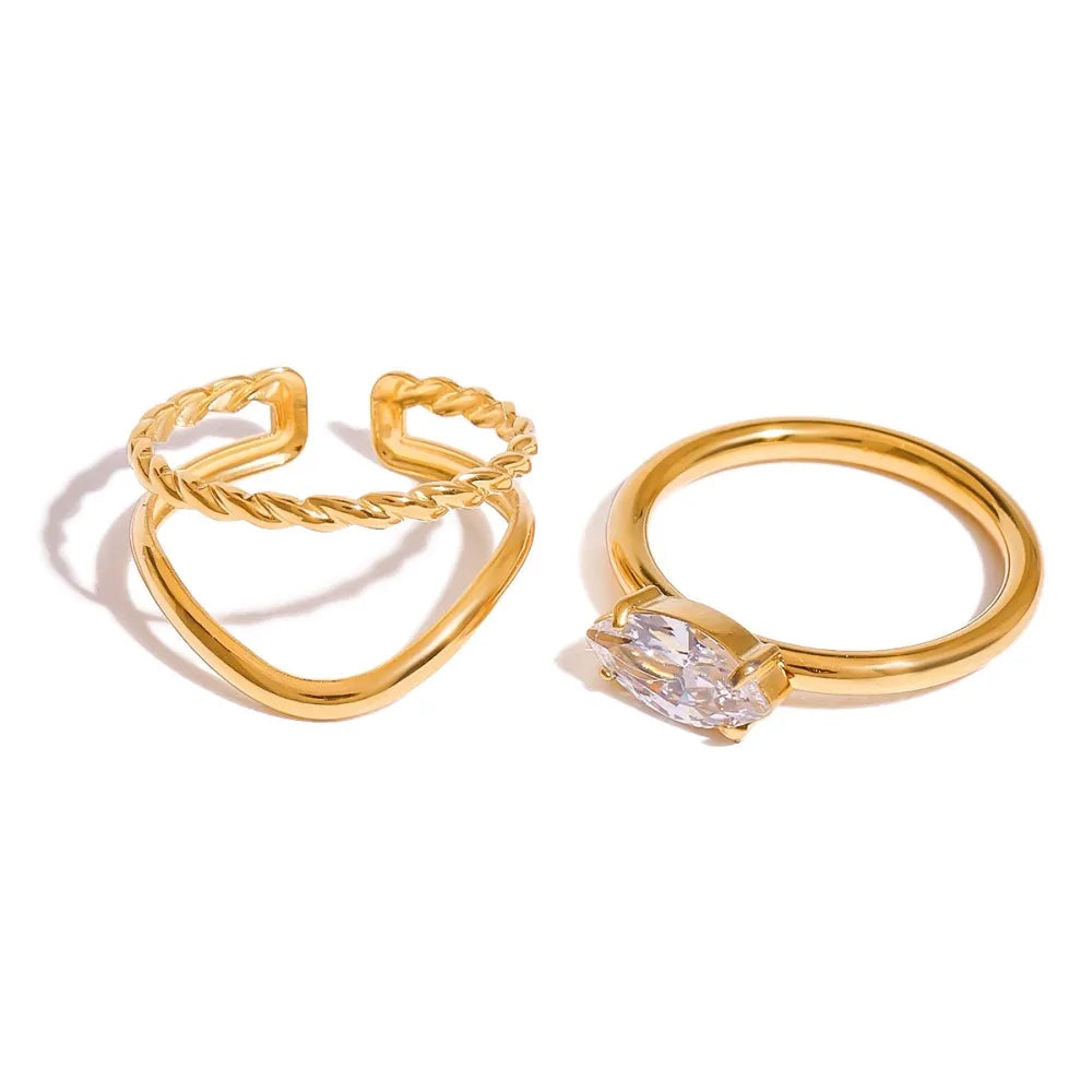 Set Anello Donna in Acciaio Inox